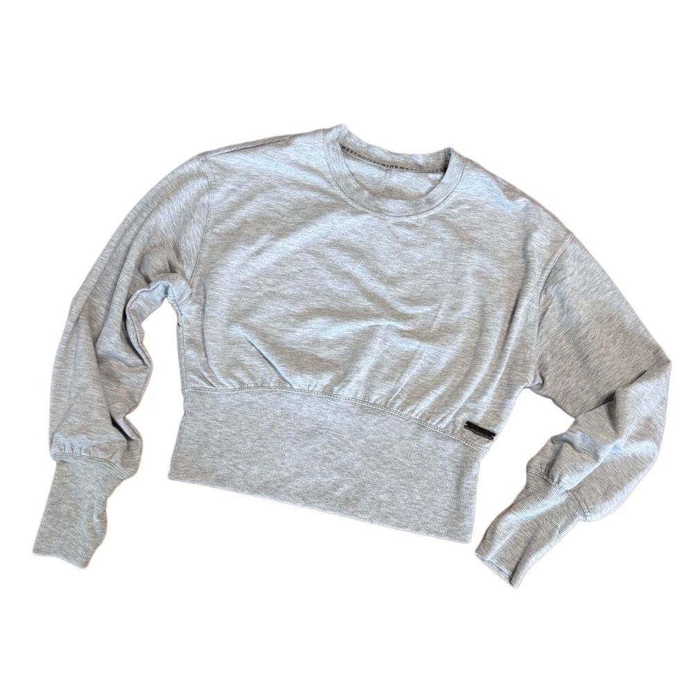 Gray Cropped Sweatshirt Medium